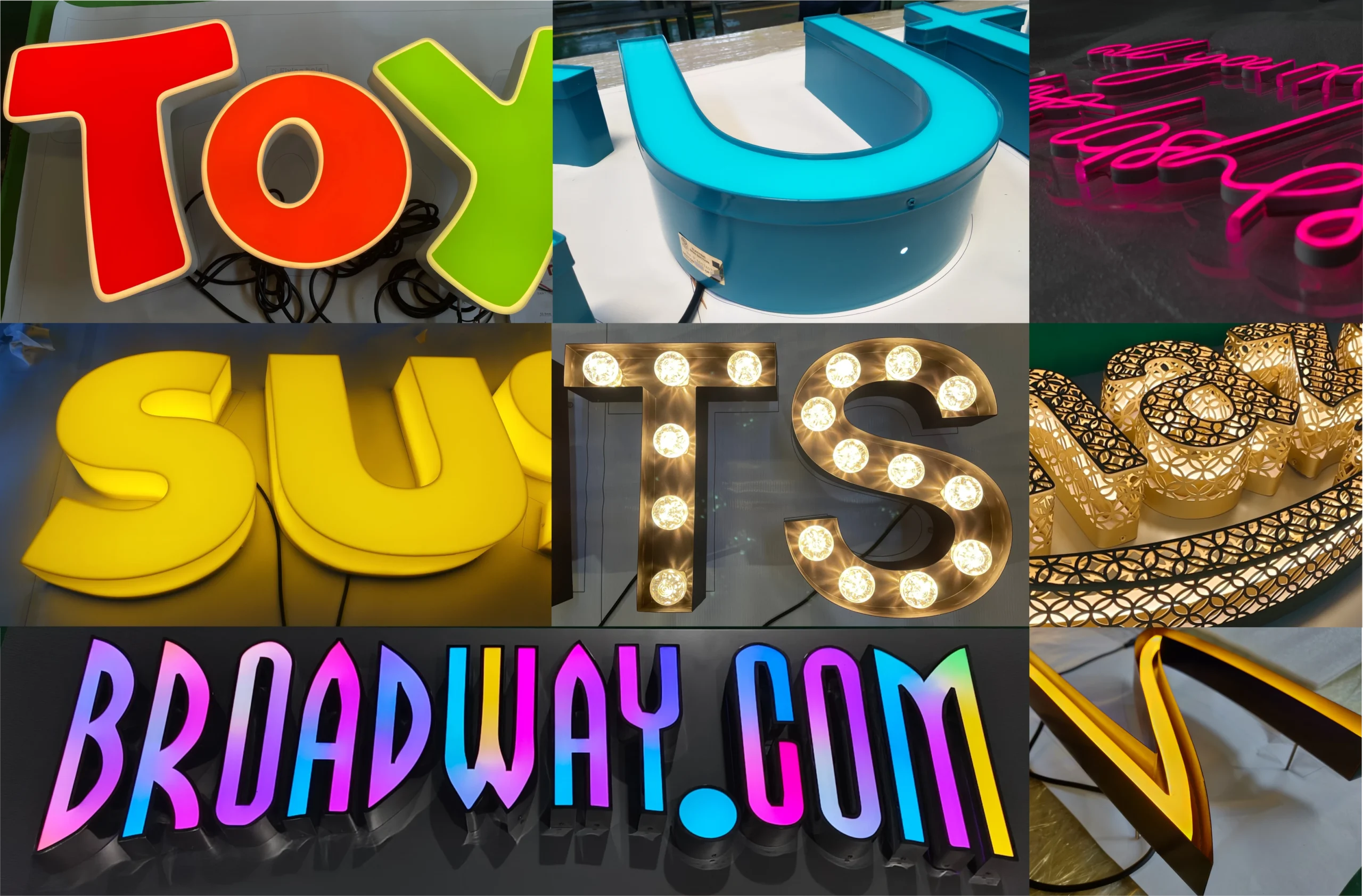 Products channel letters product页面